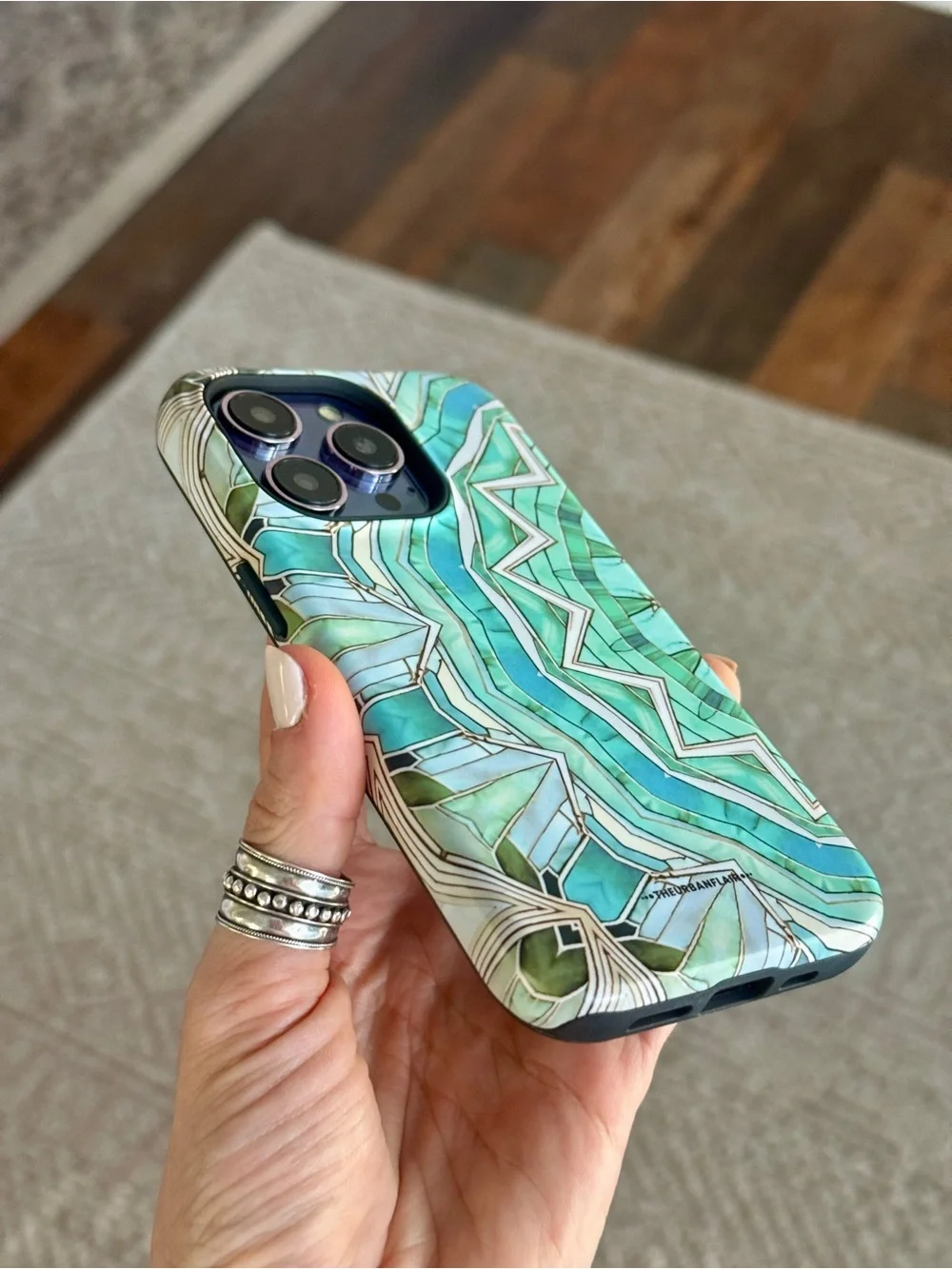 Green Boho Mandala MagSafe Tough Case For iPhone 14 Pro